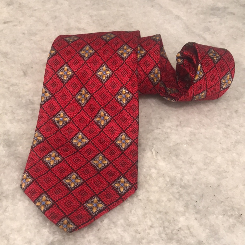 Robert Talbott Best of Class Silk Tie Mens Red Bill Walker Clothier Designer